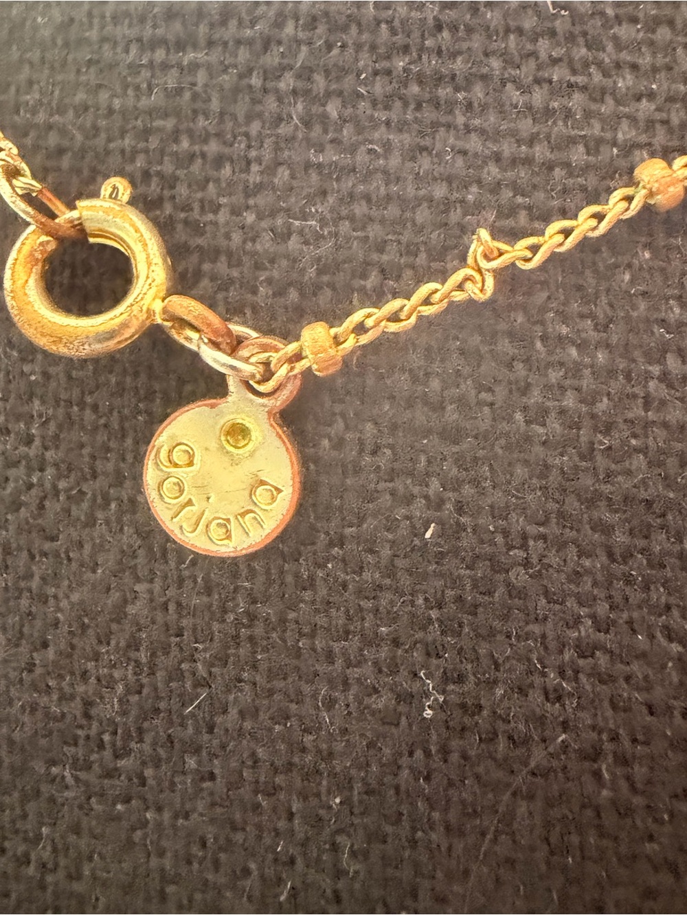 Gorjana Gold Textured Disc Necklace - Picture 3 of 7